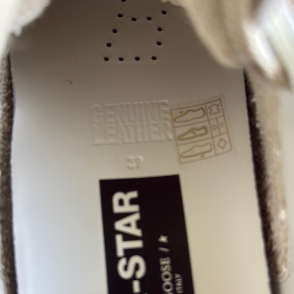 Golden Goose White Leather Sneakers with Pink Heel Tab and Pearl Accents - Picture 8 of 8